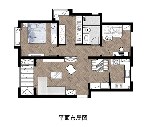 遵义装修公司：80㎡北欧极简风格装修案例效果图