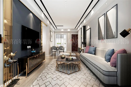 遵义装修公司：80㎡轻奢风格，用简单的设计打造低奢的装修