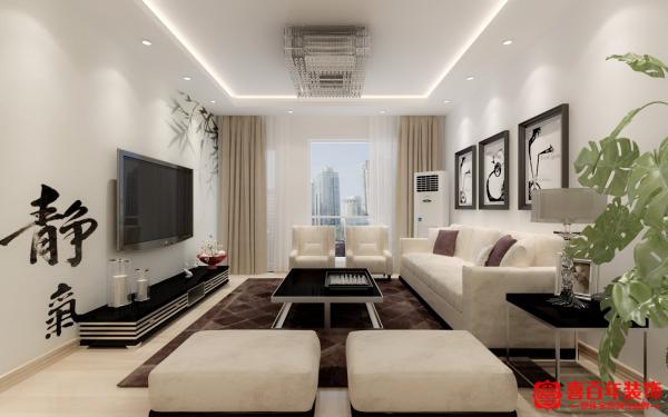 智慧名城三居室效果图 118m² 现代