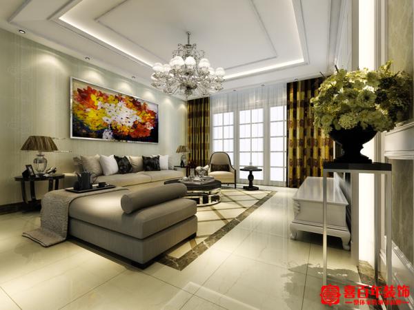 爵士蓝岛 简欧风格 99m² 欧式